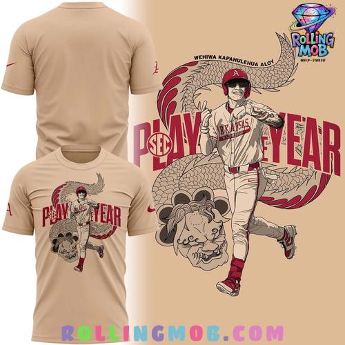 Arkansas Razorbacks Wehiwa Aloy SEC Player of the Year Dragon T-Shirt Arkansas Razorbacks Wehiwa Aloy SEC Player of the Year Dragon T-Shirt