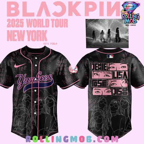 BLACKPINK x Yankees 2025 World Tour New York Special Baseball Jersey BLACKPINK x Yankees 2025 World Tour New York Special Baseball Jersey