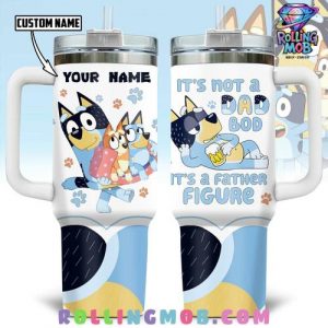 Bluey Father Figure Dad Bod Custom Stanley Tumbler Cup