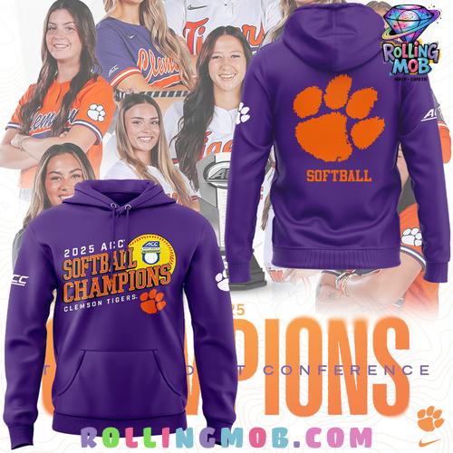 Clemson Tigers 2025 ACC Softball Champions Limited Hoodie Clemson Tigers 2025 ACC Softball Champions Limited Hoodie