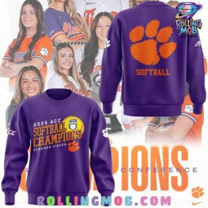 Clemson Tigers 2025 ACC Softball Champions Limited Sweatshirt 1