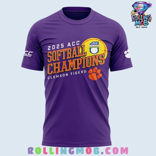 Clemson Tigers 2025 ACC Softball Champions T-Shirt Clemson Tigers 2025 ACC Softball Champions T-Shirt