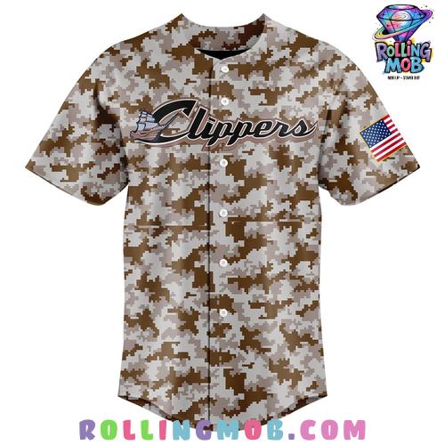 Columbus Clippers 2025 Special Camo Custom Baseball Jersey Columbus Clippers 2025 Special Camo Custom Baseball Jersey