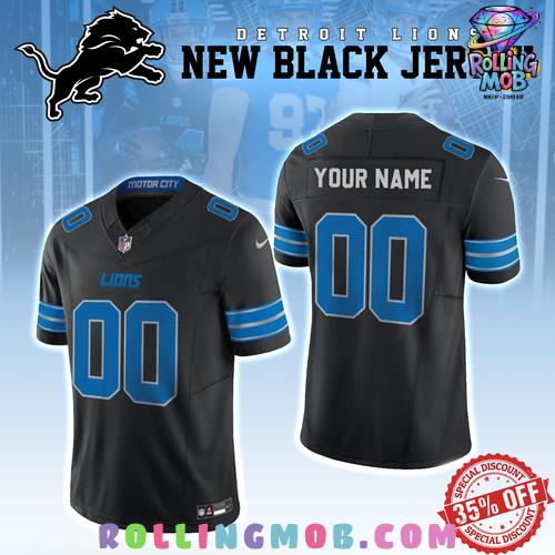 Detroit Lions New Black 2024 Football Jersey Detroit Lions New Black 2024 Football Jersey