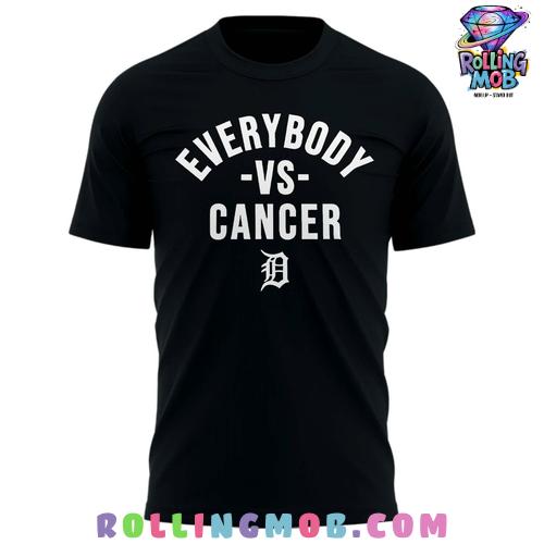 Detroit Tigers Strike Out Cancer Special Edition Black T Shirt Detroit Tigers Strike Out Cancer Special Edition Black T Shirt
