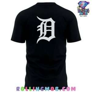 Detroit Tigers Strike Out Cancer Special Black T shirt 3