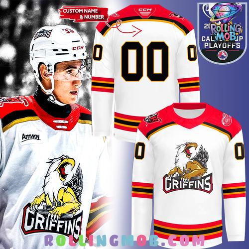 Grand Rapids Griffins 2025 Calder Cup Playoffs Official Hockey Jersey Grand Rapids Griffins 2025 Calder Cup Playoffs Official Hockey Jersey