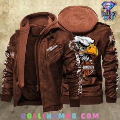 Harley-Davidson Eagle Head Leather Hooded Jacket