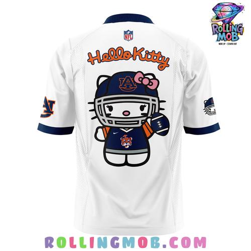 Hello Kitty x Auburn Tigers White Football Jersey Hello Kitty x Auburn Tigers White Football Jersey
