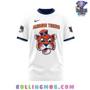 Hello Kitty x Auburn Tigers Football White T-Shirt
