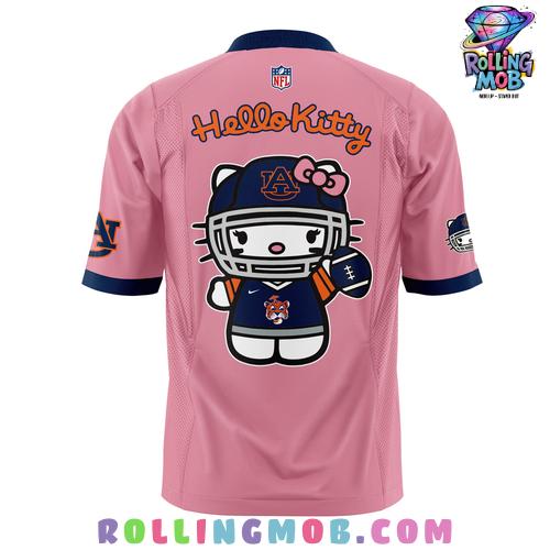Hello Kitty x Auburn Tigers Pink Football Jersey Hello Kitty x Auburn Tigers Pink Football Jersey