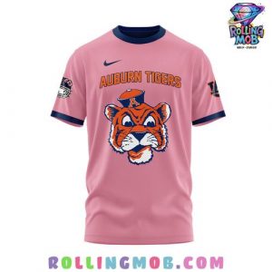 Hello Kitty x Auburn Tigers Football Pink T-Shirt