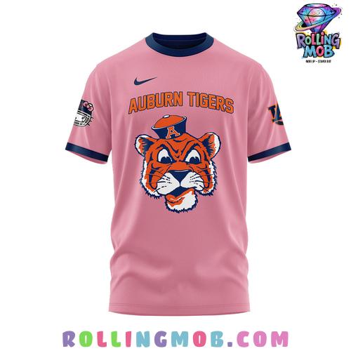 Hello Kitty x Auburn Tigers Football Pink T-Shirt Hello Kitty x Auburn Tigers Football Pink T-Shirt