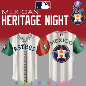 Houston Astros Mexican Heritage Night 2025 Striped Baseball Jersey