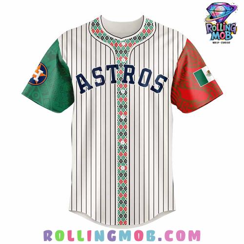 Houston Astros Mexican Heritage Night 2025 Striped Baseball Jersey Houston Astros Mexican Heritage Night 2025 Striped Baseball Jersey