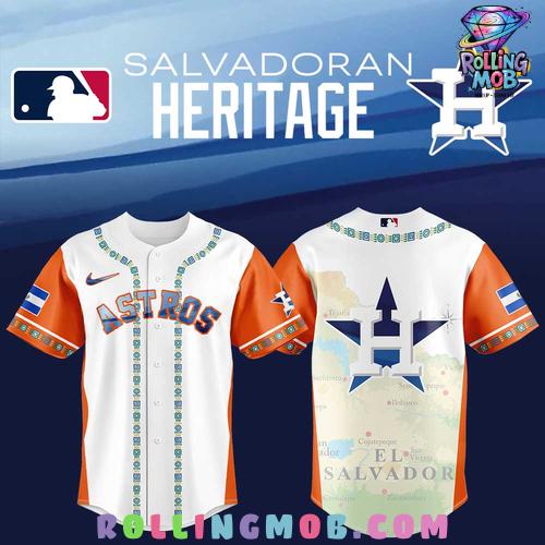 Houston Astros Salvadoran Heritage 2025 Baseball Jersey Houston Astros Salvadoran Heritage 2025 Baseball Jersey