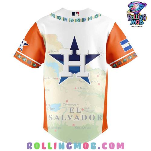 Houston Astros Salvadoran Heritage 2025 Baseball Jersey Houston Astros Salvadoran Heritage 2025 Baseball Jersey