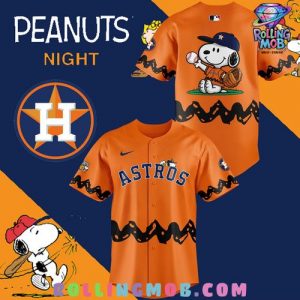 Houston Astros x 75th Anniversary Of Peanuts Baseball Jersey