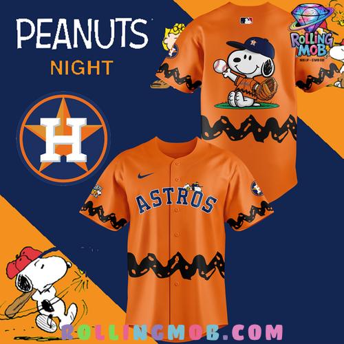 Houston Astros x 75th Anniversary Of Peanuts Baseball Jersey Houston Astros x 75th Anniversary Of Peanuts Baseball Jersey