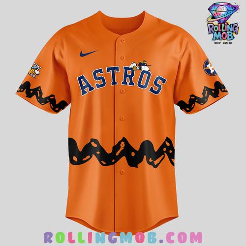 Houston Astros x 75th Anniversary Of Peanuts Baseball Jersey Houston Astros x 75th Anniversary Of Peanuts Baseball Jersey