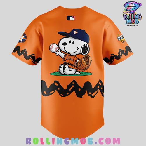 Houston Astros x 75th Anniversary Of Peanuts Baseball Jersey Houston Astros x 75th Anniversary Of Peanuts Baseball Jersey