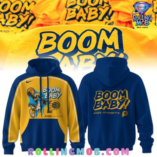 Indiana Pacers Boom Baby 2025 Playoffs Special Hoodie Indiana Pacers Boom Baby 2025 Playoffs Special Hoodie