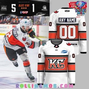 Kansas City Mavericks 2025 Kelly Cup Playoffs Official White Hockey Jersey