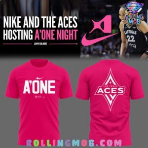 Las Vegas Aces One Night 2025 Pink T-Shirt
