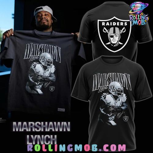 Las Vegas Raiders Marshawn Lynch 2025 Limited Edition T-Shirt Las Vegas Raiders Marshawn Lynch 2025 Limited Edition T-Shirt