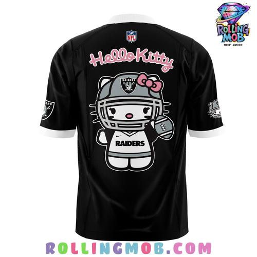 Las Vegas Raiders x Hello Kitty Black Football Jersey Las Vegas Raiders x Hello Kitty Black Football Jersey