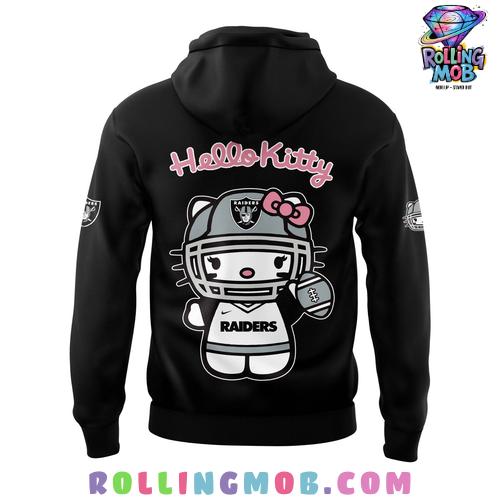 Las Vegas Raiders x Hello Kitty Black Hoodie Las Vegas Raiders x Hello Kitty Black Hoodie