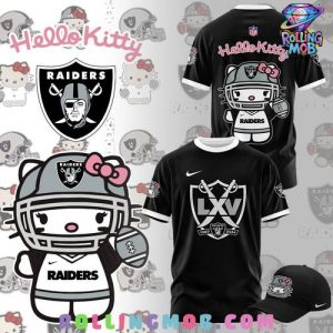 Las Vegas Raiders x Hello Kitty Black T-Shirt