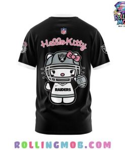 Las Vegas Raiders x Hello Kitty Black T Shirt 3