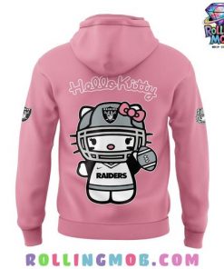 Las Vegas Raiders x Hello Kitty Pink Hoodie 3