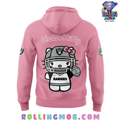 Las Vegas Raiders x Hello Kitty Pink Hoodie Las Vegas Raiders x Hello Kitty Pink Hoodie