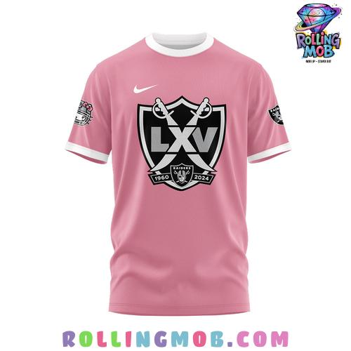 Las Vegas Raiders x Hello Kitty Pink T-Shirt Las Vegas Raiders x Hello Kitty Pink T-Shirt