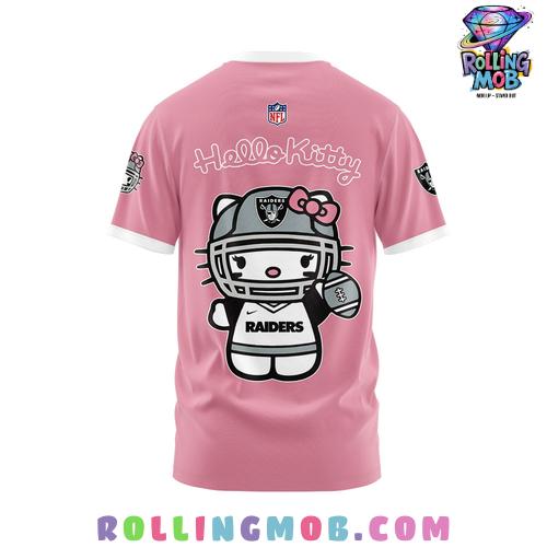 Las Vegas Raiders x Hello Kitty Pink T-Shirt Las Vegas Raiders x Hello Kitty Pink T-Shirt