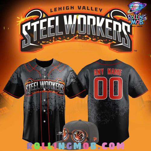 Lehigh Valley IronPigs Steelworker 2025 Baseball Jersey Lehigh Valley IronPigs Steelworker 2025 Baseball Jersey