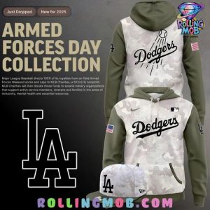 Los Angeles Dodgers 2025 Armed Forces Day Collection Hoodie