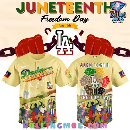 Los Angeles Dodgers Juneteenth Freedom Day 2025 Baseball Jersey Los Angeles Dodgers Juneteenth Freedom Day 2025 Baseball Jersey