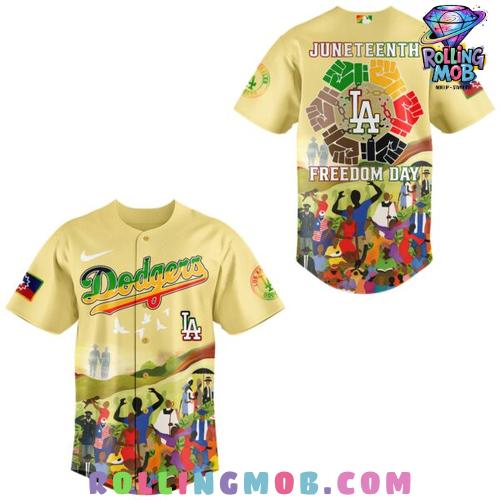Los Angeles Dodgers Juneteenth Freedom Day 2025 Baseball Jersey Los Angeles Dodgers Juneteenth Freedom Day 2025 Baseball Jersey