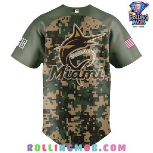 Miami Marlins Military Appreciation 2025 Baseball Jersey 3