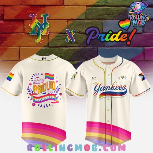 New York Yankees x Mets Pride Celebration Baseball Jersey New York Yankees x Mets Pride Celebration Baseball Jersey