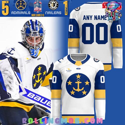 Norfolk Admirals 2025 Kelly Cup Playoffs Hockey Jersey Norfolk Admirals 2025 Kelly Cup Playoffs Hockey Jersey