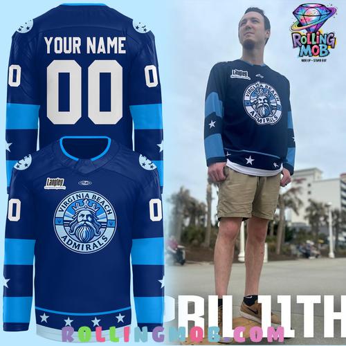 Virginia Beach Admirals 2025 City Edition Hockey Jersey Virginia Beach Admirals 2025 City Edition Hockey Jersey