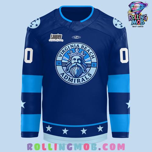 Virginia Beach Admirals 2025 City Edition Hockey Jersey Virginia Beach Admirals 2025 City Edition Hockey Jersey