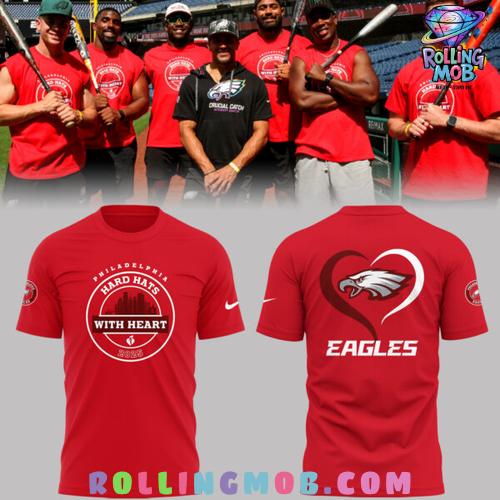 Philadelphia Eagles x Hard Hats With Heart 2025 Special T-Shirt Philadelphia Eagles x Hard Hats With Heart 2025 Special T-Shirt