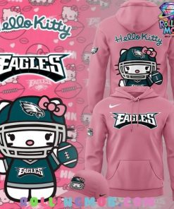 Philadelphia Eagles x Hello Kitty Night 2024 Pink Hoodie