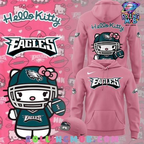 Philadelphia Eagles x Hello Kitty Night 2024 Pink Hoodie Philadelphia Eagles x Hello Kitty Night 2024 Pink Hoodie