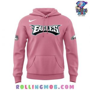 Philadelphia Eagles x Hello Kitty Night 2024 Pink Hoodie